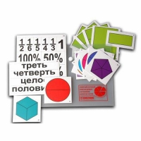 Набор для изучения простых дробей. Составление целого из частей (раздаточный) - «globural.ru» - Балашиха