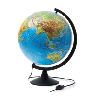 Глобус Земли физический  с подсветкой D=320 мм - «globural.ru» - Балашиха