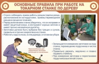Стенд "Основные правила при работе на токарном станке по дереву" - «globural.ru» - Балашиха