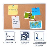 Доска пробковая 1200х900 - «globural.ru» - Балашиха