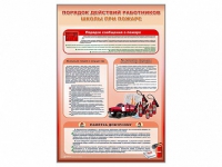 Стенд "Порядок действий работников школы при пожаре" - «globural.ru» - Балашиха
