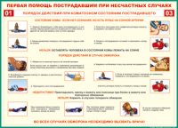 Таблица Порядок действий при коматозном состоянии пострадавшего 1000*1400 винил - «globural.ru» - Балашиха