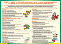 Правила безопасности на уроках труда для девочек 1000*1400 винил	 - «globural.ru» - Балашиха