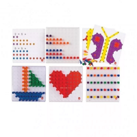 Мозаика Peg Board. Набор с прозрачными досками и картинками - «globural.ru» - Балашиха