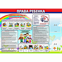 Стенд "Права ребенка"  с 2 карманами - «globural.ru» - Балашиха