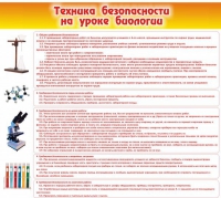 Стенд "Техника безопасности на уроках биологии" (вариант 2) - «globural.ru» - Балашиха