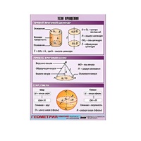 Таблица демонстрационная "Тела вращения" (винил 100х140) - «globural.ru» - Балашиха