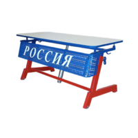 Стол ученический двухместный "Патриот-2п" на газовом лифте (р.гр. № 3-7 и наклоном столешницы ) - «globural.ru» - Балашиха
