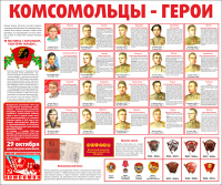 Тематический стенд "Комсомольцы-герои" - «globural.ru» - Балашиха