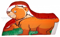 Напольная игрушка "Медвежонок" с шелкографией (ВИК) - «globural.ru» - Балашиха