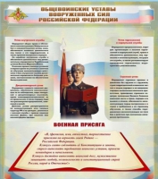 Стенд "Общевоинские уставы вооруженных сил Российской Федерации" - «globural.ru» - Балашиха
