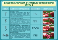 Стенд "Вязание крючком. Условные обозначения. Часть 2" - «globural.ru» - Балашиха