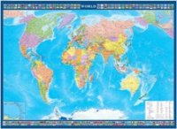 Настенная политическая карта мира с флагами на английском языке - «globural.ru» - Балашиха