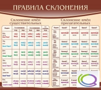 Стенд "Правила склонения" - «globural.ru» - Балашиха