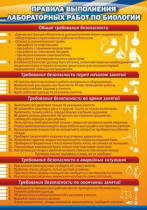 Стенд "Правила выполнения лабораторных работ по биологии" (вариант 2) - «globural.ru» - Балашиха