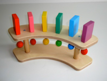 Тактильно-развивающая панель "Разноцветное домино" (12 домино, настольный модуль) - «globural.ru» - Балашиха