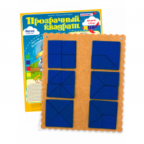 Прозрачный квадрат Ларчик (ковролин, синий)   - «globural.ru» - Балашиха