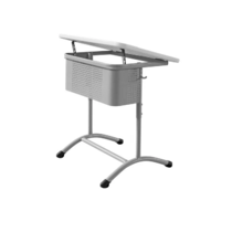 Стол ученический одноместный регулируемый по высоте с наклонной пластиковой столешницей - «globural.ru» - Балашиха