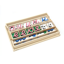 Трехцветный большой подвижный алфавит-прописные наклонные - «globural.ru» - Балашиха