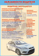 Плакат "Водителю запрещается " 1000*1400 винил - «globural.ru» - Балашиха