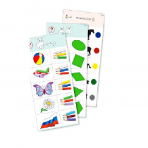 Комплект карточек (10) "Обучающий калейдоскоп для ДО. Познание. Цвет и форма" - «globural.ru» - Балашиха