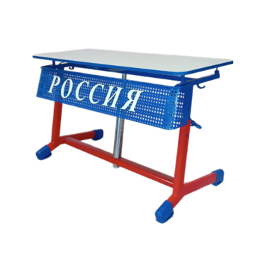Стол ученический двухместный "Патриот-2о" на газовом лифте (р.гр. № 3-7 и наклоном столешницы) - «globural.ru» - Балашиха