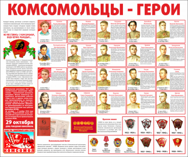 Тематический стенд "Комсомольцы-герои" - «globural.ru» - Балашиха