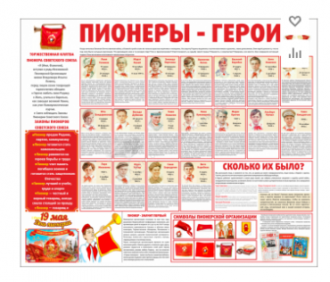 Тематический стенд "Пионеры-герои" - «globural.ru» - Балашиха